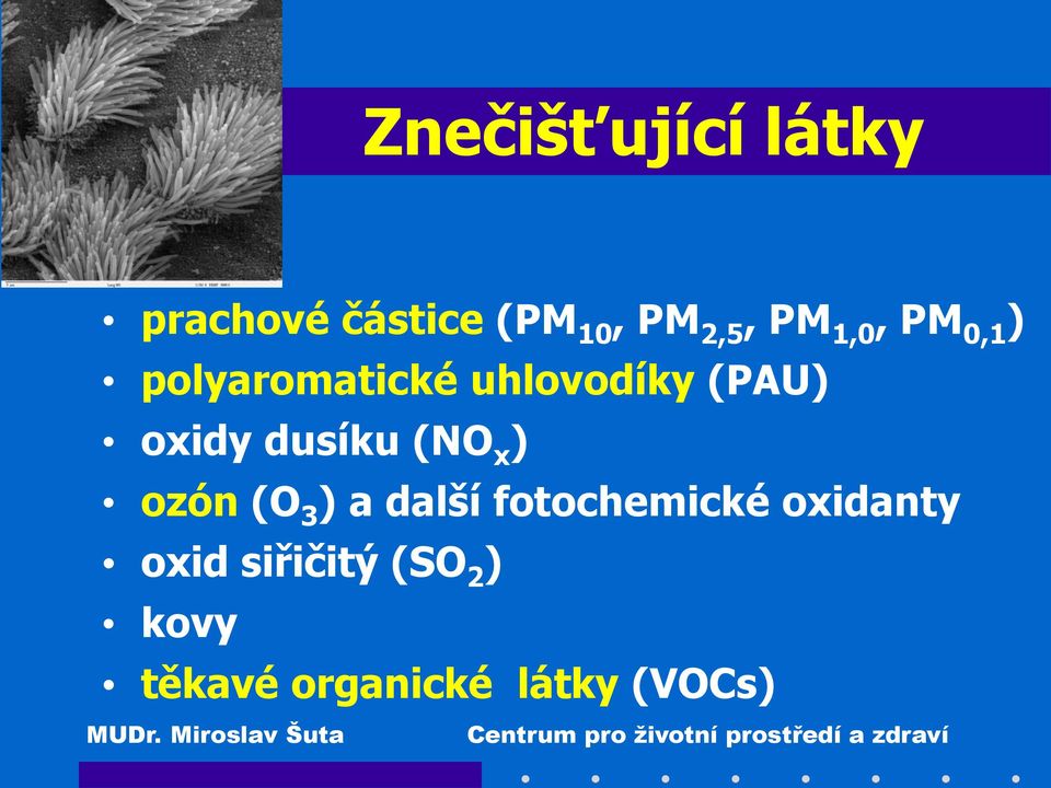 dusíku (NO x ) ozón (O 3 ) a další fotochemické