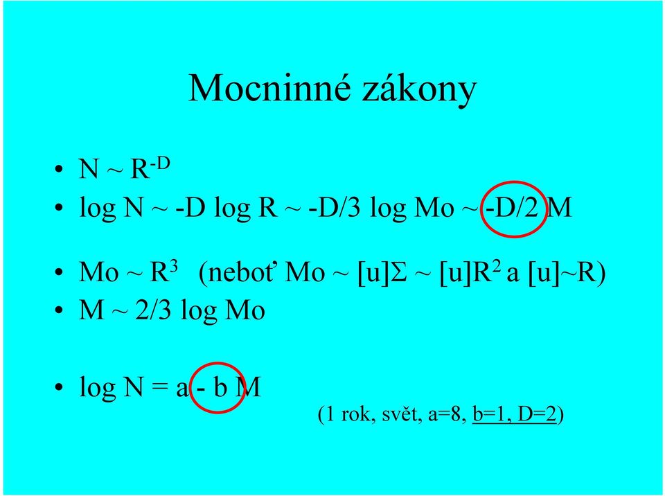 ~ [u]σ ~ [u]r 2 a [u]~r) M ~ 2/3 log Mo