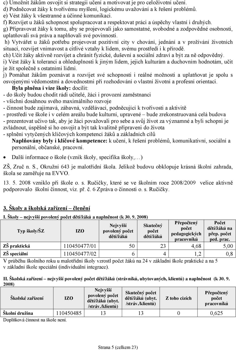 g) Připravovat žáky k tomu, aby se projevovali jako samostatné, svobodné a zodpovědné osobnosti, uplatňovali svá práva a naplňovali své povinnosti.