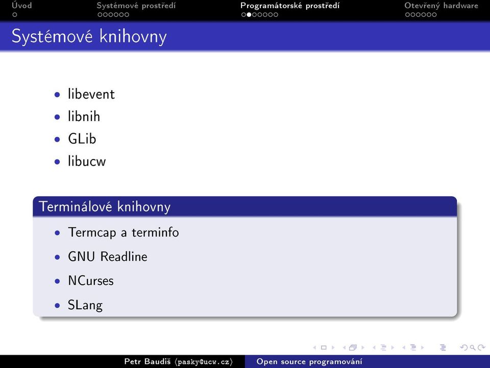 Terminálové knihovny Termcap