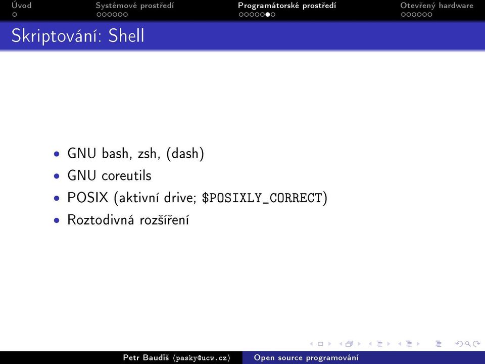 POSIX (aktivní drive;