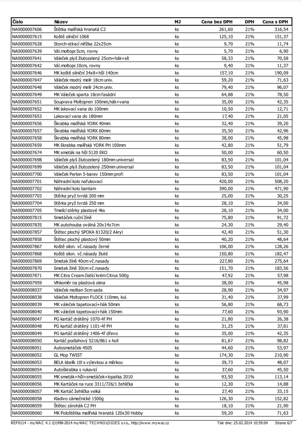 ks 59,20 21% 71,63 NA0000007648 Váleček modrý melír 24cm univ.