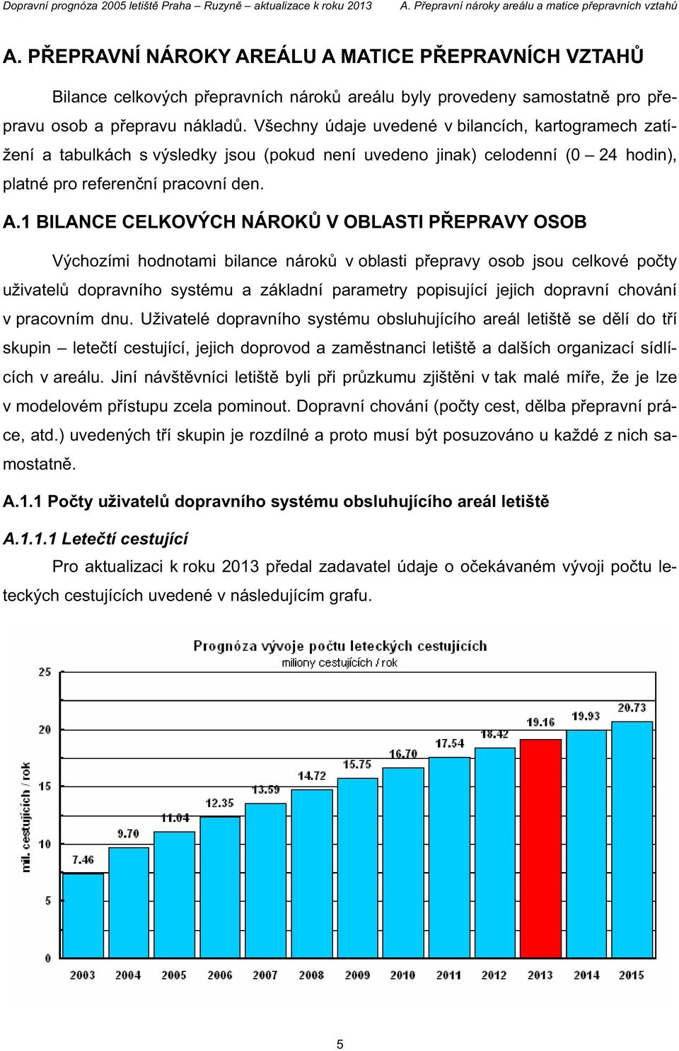 1 BILANCE CELKOVÝCH NÁROK V OBLASTI P EPRAVY OSOB Výchozími hodnotami bilance nárok v oblasti p epravy osob jsou celkové po ty uživatel dopravního systému a základní parametry popisující jejich