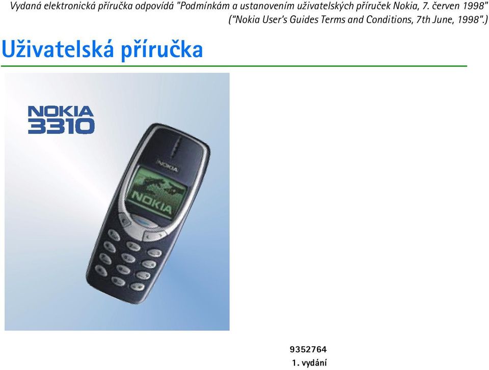 èerven 1998" ( Nokia User s Guides Terms and