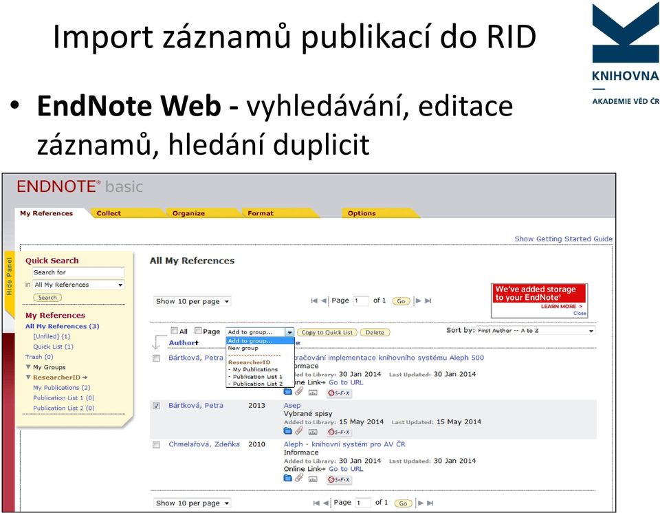 EndNote Web -