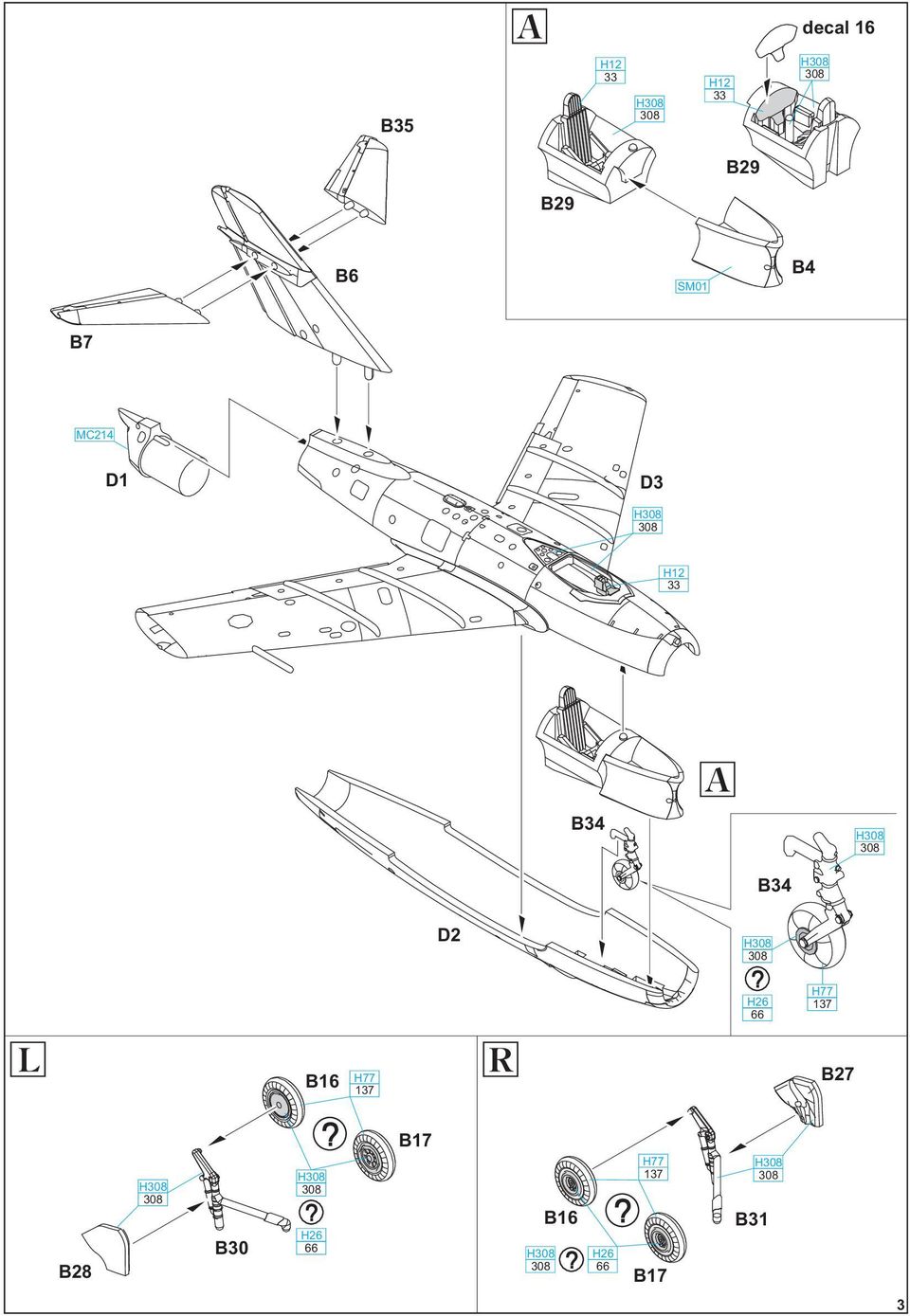 B17 B31 B27 66 H26 137 H77 3 A B34 B7 B35