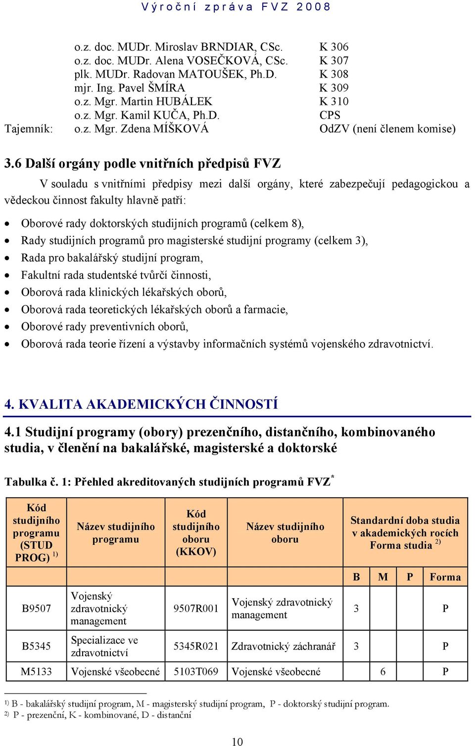 6 Další orgány podle vnitřních předpisů FVZ V souladu s vnitřními předpisy mezi další orgány, které zabezpečují pedagogickou a vědeckou činnost fakulty hlavně patří: Oborové rady doktorských