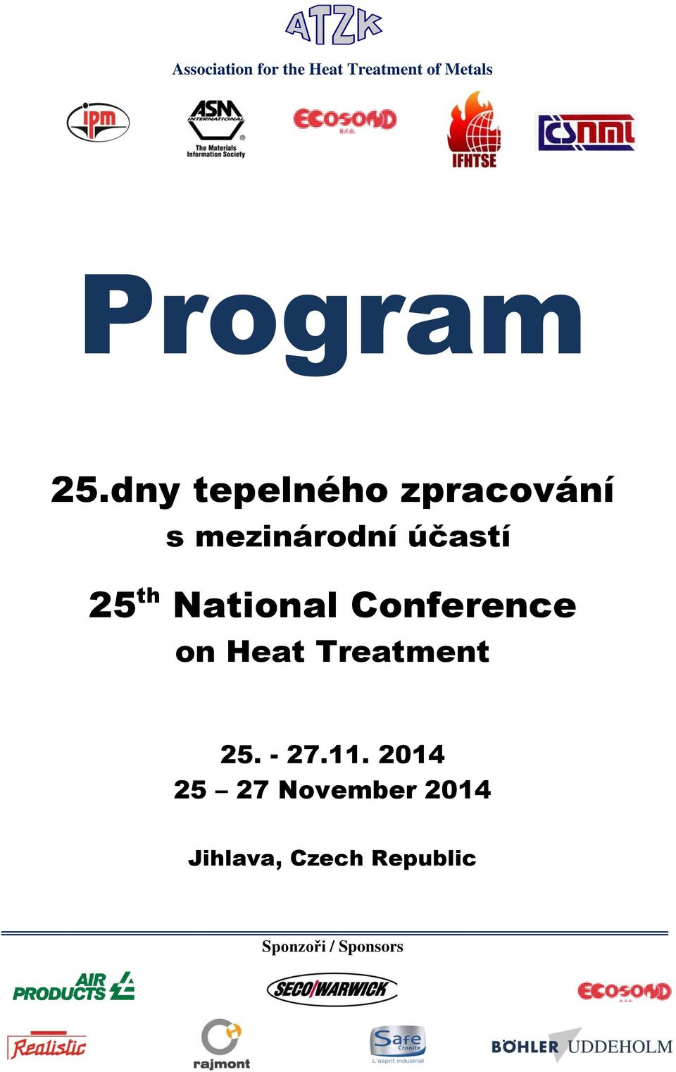 National Conference on Heat Treatment 25. - 27.11.