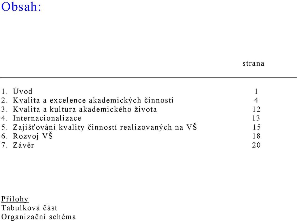 Kvalita a kultura akademického života 12 4.
