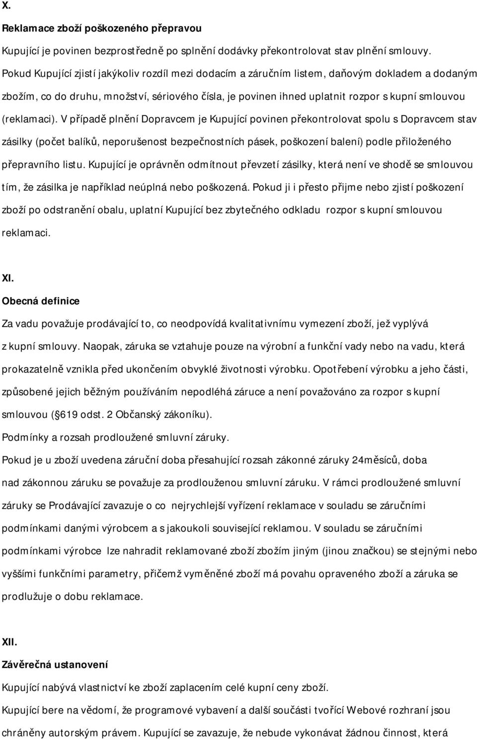 Všeobecné obchodní podmínky společnosti AZ5 s.r.o. - PDF Stažení zdarma