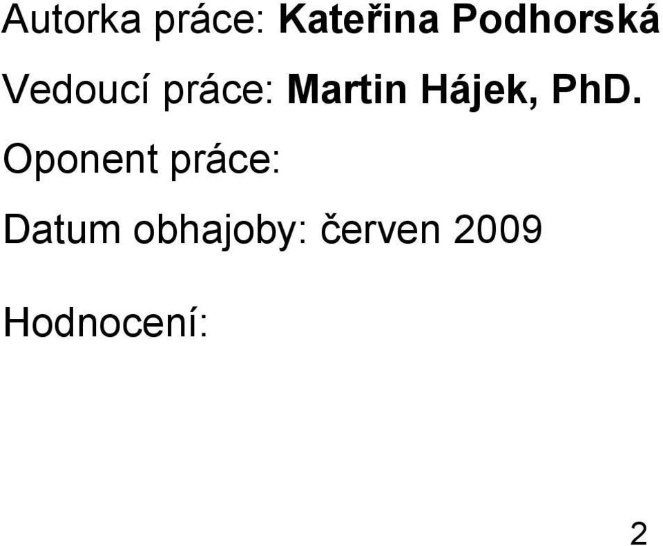 Martin Hájek, PhD.