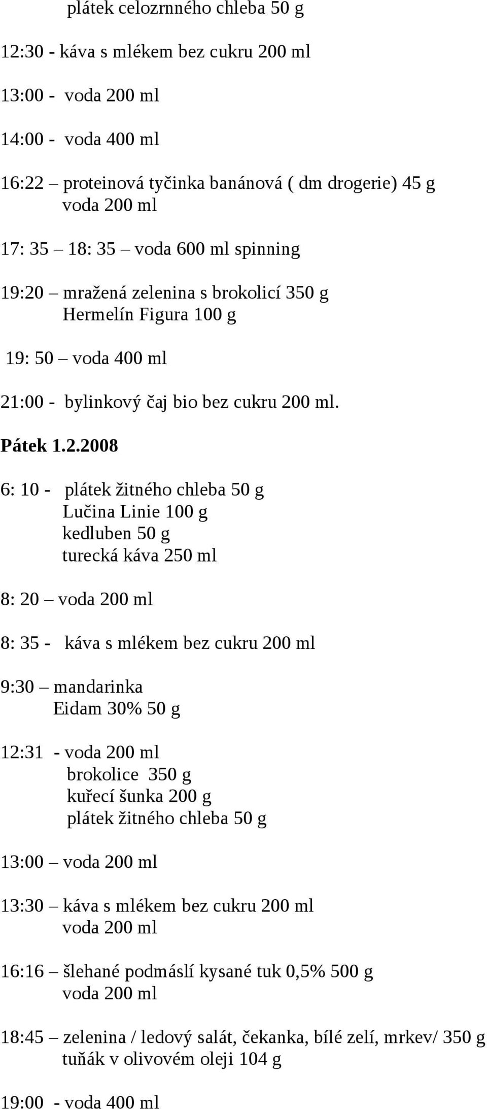 mražená zelenina s brokolicí 350 g Hermelín Figura 100 g 19: 50 voda 400 ml 21