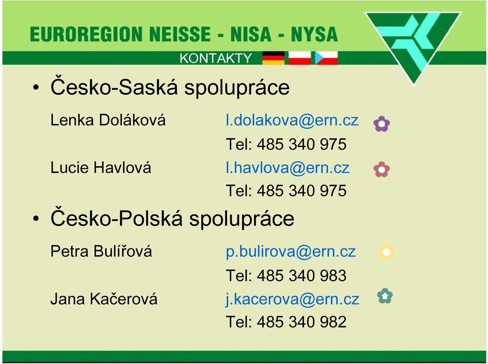 cz Tel: 485 340 975 Česko-Polská spolupráce Petra Bulířová