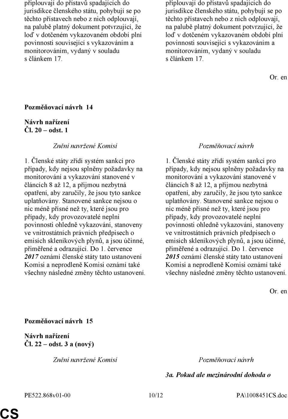 1 1. Členské státy zřídí systém sankcí pro případy, kdy nejsou splněny požadavky na monitorování a vykazování stanovené v článcích 8 až 12, a přijmou nezbytná opatření, aby zaručily, že jsou tyto