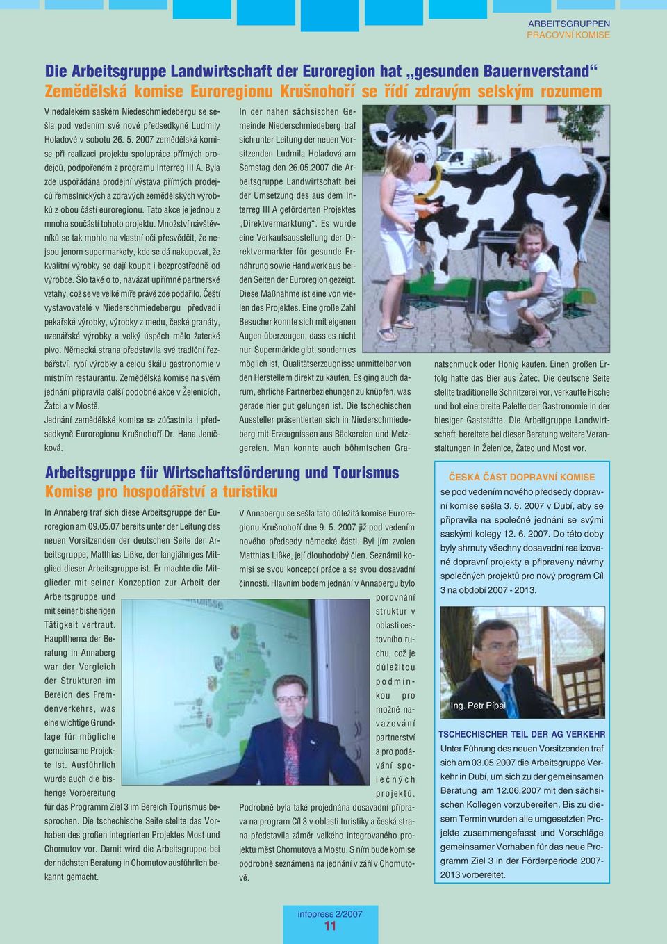 2007 zemědělská komi se při realizaci projektu spolupráce přímých pro dejců, podpořeném z programu Interreg III A.