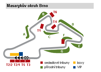 Na obrázku vidíte Masarykův okruh v Brně určený pro automobilové a motocyklové závody. Představte si, že po dráze budete koulet velkou nafouknutou kouli (Zorb).