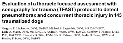 T TORAKÁLNÍ F A S T FOCUSED ASSESSMENT SONOGRAPHY FOR TRAUMA