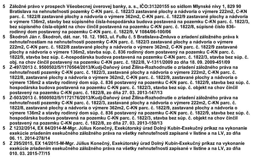 1822/3 a Objekt na chov činčíl s príslušenstvom na parcele Č-KN č.