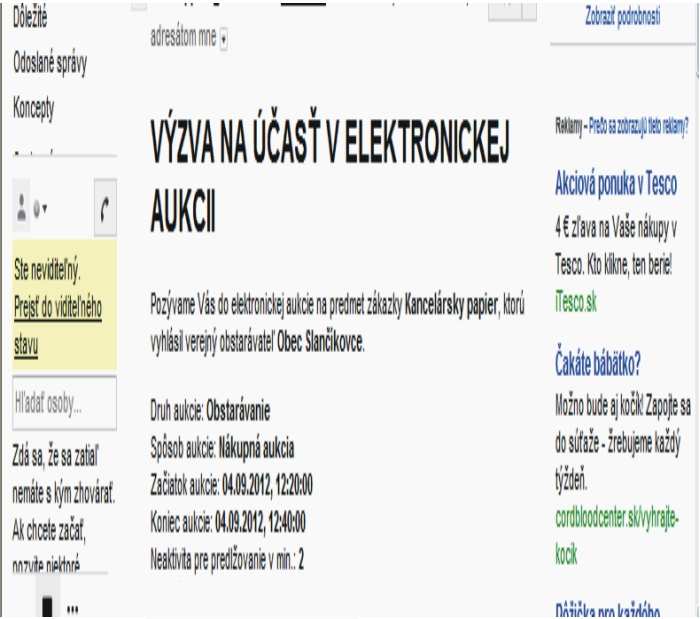 Okrem základných údajov obsahuje výzva na účasť v elektronickej aukcii aj dôležité linky pre pravidlá aukcie a technické podmienky, ktoré si musí pred aukciou každý uchádzač, vo vlastnom záujme,