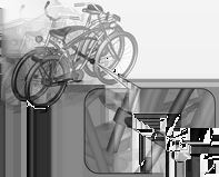 Úložná schránka 77 Dlhší prídavný montážny držiak použite na pripevnenie tretieho bicykla k rámu. 4. Pretiahnite popruh pripevnený k adaptéru pod páku na sklápanie zadného nosiča. Popruh zapnite.
