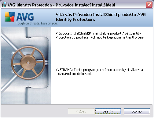 3.3. Spuštění instalace Instalační proces je zahájen otevřením dialogu Vítá Vás průvodce InstallShield produktu AVG
