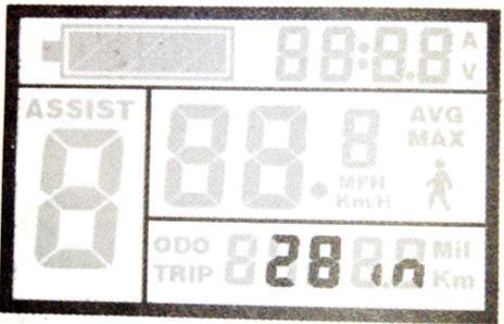 Nastavení HODIN Nastavení MINUT 5.4, Nastavení maximální rychlosti Standardní nastavení, při kterém se z bezpečnostních důvodů odpojuje motor, je z výroby 25 Km/h.