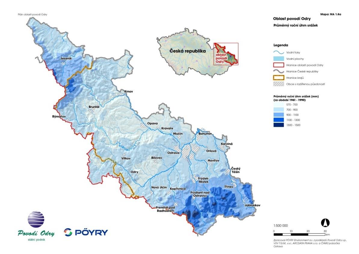 6 HYDROLOGICKÉ POMĚRY A TRANSPORT SPLAVENIN 6.1 KLIMATICKÉ POMĚRY V celém povodí Odry se dle E. Quitta nachází klimatické oblasti mírně teplé a oblasti chladné.