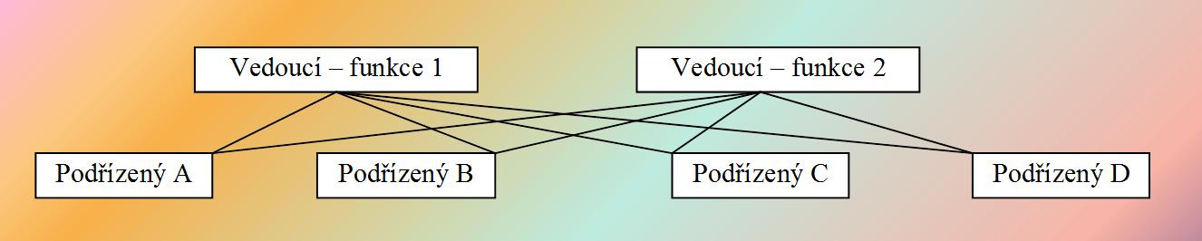 Jaký typ organizační struktury vidíte: Liniově-štábní organizační