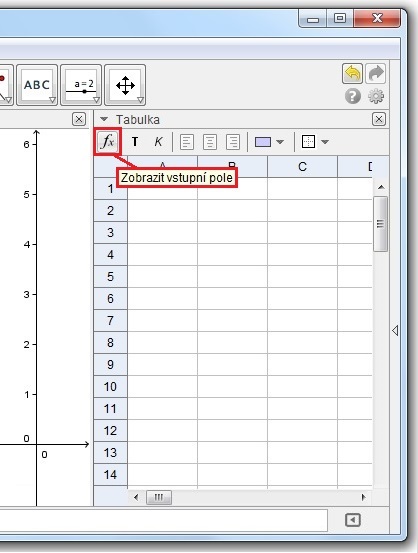 GeoGebra známá i neznámá (pokročilí) MODAM 2016 Obrázek 5: Náhled na přepínání formátovacího panelu a zobrazení vstupního pole Konstrukce 1.