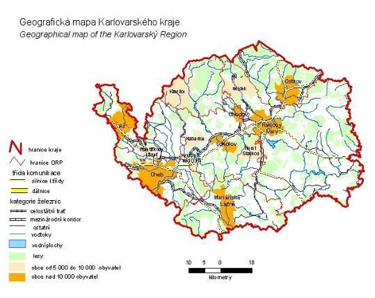 Kartogram 4 Mapa hlavních silnic a železnic