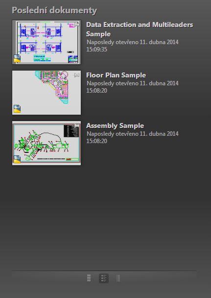 Další novinky AutoCAD Civil 3D 2015 díky inovovanému jádru AutoCAD Záložka Nový Nová výchozí obrazovka obsahuje dvě záložky- INFORMACE a VYTVOŘIT.