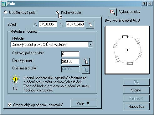 Filip Čmiel, AutoCAD 138 Obrázek 5-22: Dialog Pole Obrázek