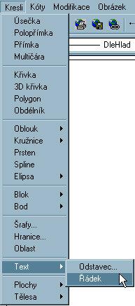 Filip Čmiel, AutoCAD 192 8.2. Psaní řádkového textu Text, který přidáváte do výkresu, obsahuje různé informace.