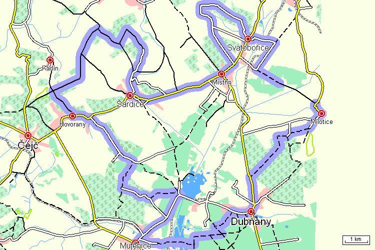 PRÍLOHA: BLIŽŠÍ CHARAKTERISTIKA VINAŘSKÝCH STEZEK: Mutěnická vinařská stezka, jejíž délka je 65 km a vede přes obce Mutěnice, Dubňany, Milotice, Svatobořice-Mistřín, Šardice, Hovorany, Čejč a zpátky