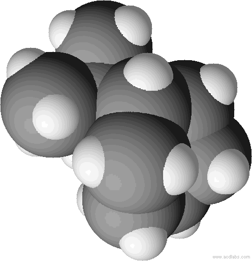 Cyklohexany stabilní v židličkové konformaci Je třeba si uvědomit, že každý substituent cyklohexanového skeletu zabírá v prostoru určitou část, kterou nazýváme efektivní sterický objem tohoto