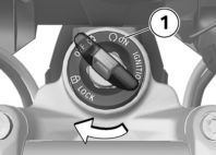 4 44 z Obsluha Zapalování Klíč k motocyklu Obdržíte 2 klíče. Při ztrátě klíče dbejte pokynů k elektronickému imobilizéru EWS ( 45).