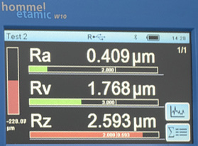 HOMMEL-ETAMIC W10 Přenosné zařízení pro měření drsnosti povrchu 2 Dílenský drsnoměr W10 pro relativní snímání.