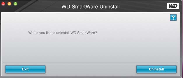 Odinstalování softwaru WD SmartWare Důležité: Software lze snadno odinstalovat.