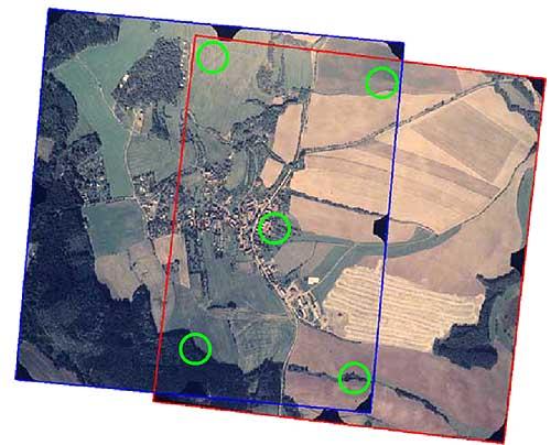 Absolutní orientace -geodetická Posun pootočení a náklon relativně orientovaného steromodelu do reerenčního