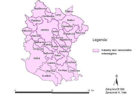 Všechny třebíčské obce Jemnicka (s výjimkou Štěpkova) jsou také součástí spádového obvodu pověřeného úřadu Jemnice.