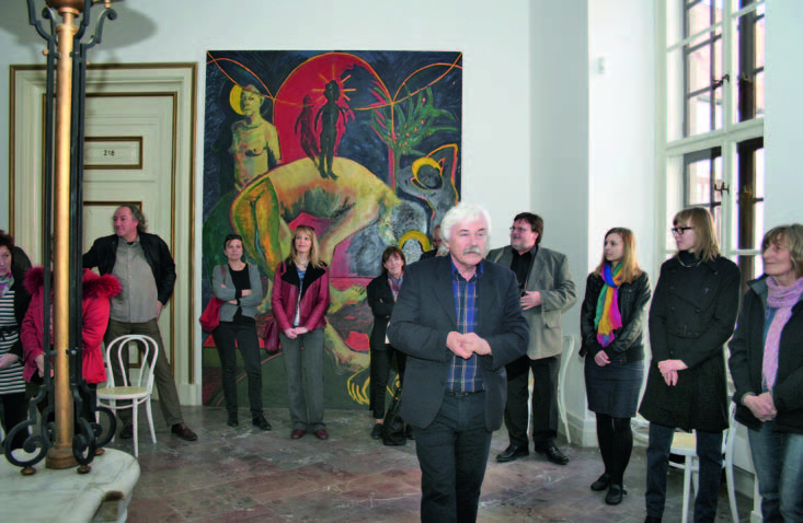 Miroir noir výstava společných prací českého a španělského výtvarníka Miloše Koptáka a Raie Escalé zahájila sezonu roku 2015.