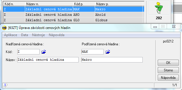 6 Zásoby_Cenové hladiny o Pokud chceme vytisknout protokol o změnách prodejních cen, zaškrtneme příslušné čtverečky (3.).