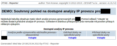 Monitoring a měření Sledování provozu sítě