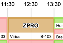 Bloky výuky v rozvrhu Předmět 18ZPRO Základy programování (přednáška) Čas zahájení výuky = 11.30 Čas skončení výuky = 13.