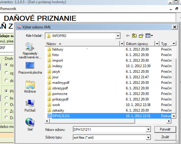 Modul PROLUC Podvojné účtovníctvo Výkaz DPH export do XML Po zverejnení výkazu DPH za 2012 v aplikácii edane v dni 15.02.