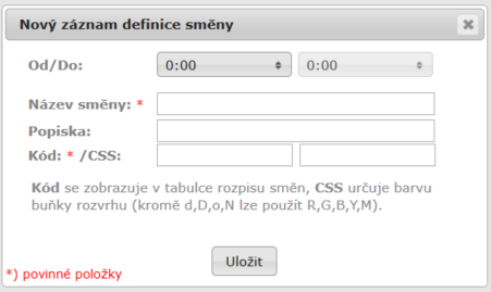 Po uložení je vozidlo přidáno do seznamu vozidel. Uložené záznamy lze později kdykoliv editovat. Editační okno vozidla se vyvolá dvojklikem na příslušný řádek v seznamu vozidel.