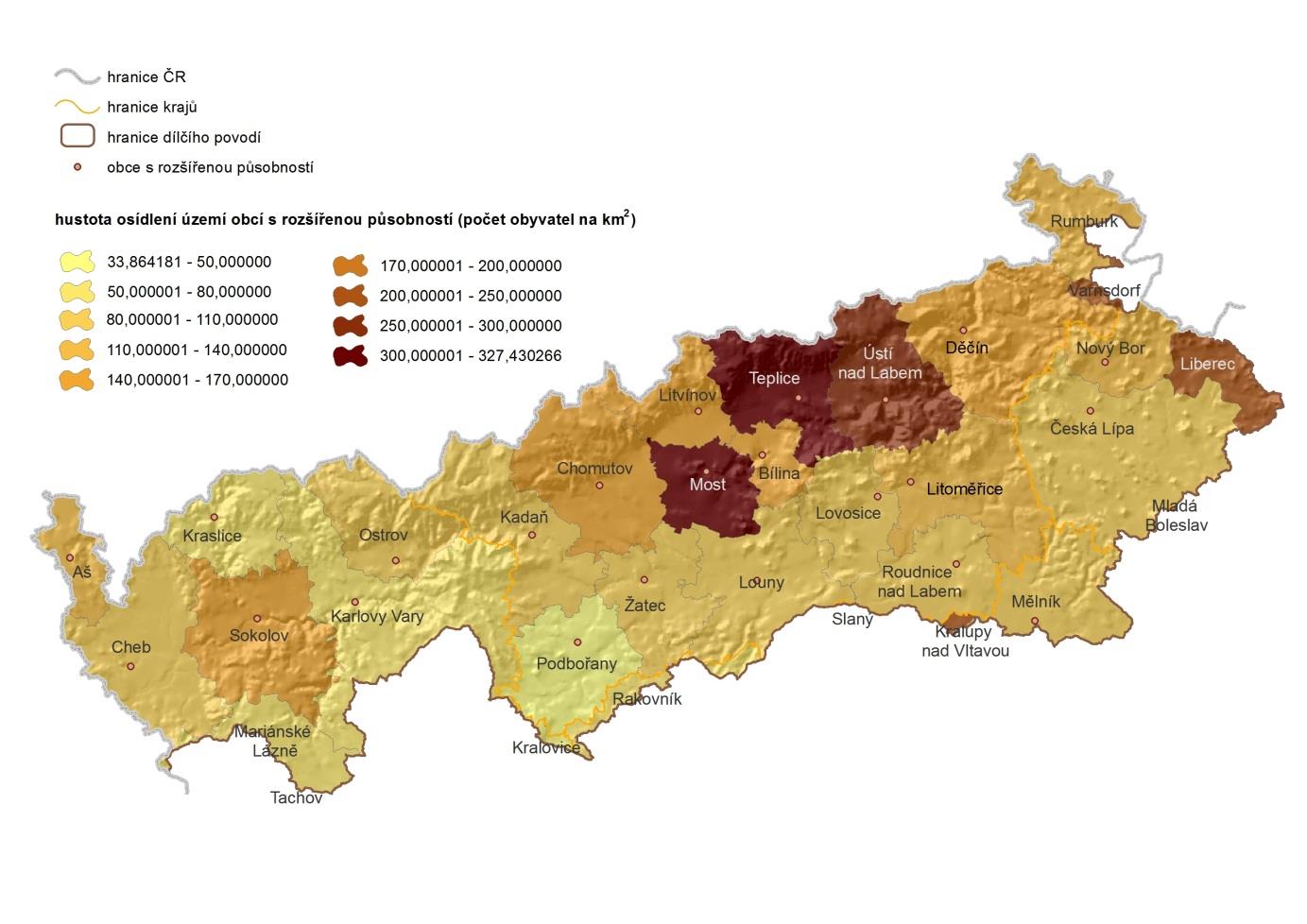 Název ORP Kraj < 500 Počet obyvatel k 31.12.2011 500 1000 1-2 tis. 2-5 tis. 5-10 tis. 10-50 tis. >50 tis. Plocha [km 2 ] Hustota zalidnění [počet ob.