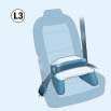 VÁŠ PEUGEOT 206 PODROBNĚ 101 DĚTSKÉ SEDAČKY DOPORUČENÉ PEUGEOTEM Navíc k dětským sedačkám ISOFIX Vám PEUGEOT nabízí ucelenou řadu dětských sedaček, které se upevňují pomocí bezpečnostního pásu ve
