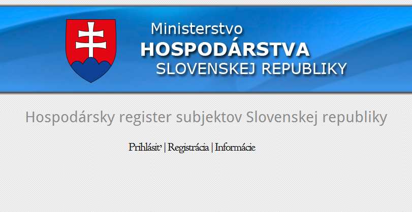 1. Prihlásenie do systému Do prihlasovacieho okna Hospodárskeho registra sa užívateľ dostane kliknutím na tlačidlo Prihlásiť (Obr. 1), nachádzajúce sa na úvodnej stránke (www.