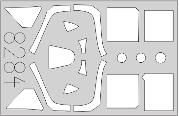 POUŽÍT EDUARD MASK NABARVIT PARTS DÍLY TEILE PIECES A> 8280 A F> 8280 F PLASTIC PARTS H> 8280 H G> 8280 G I> 8280 I PE - PHOTO ETCHED DETAIL PARTS eduard COLOURS BARVY FARBEN PEINTURE GSi Creos